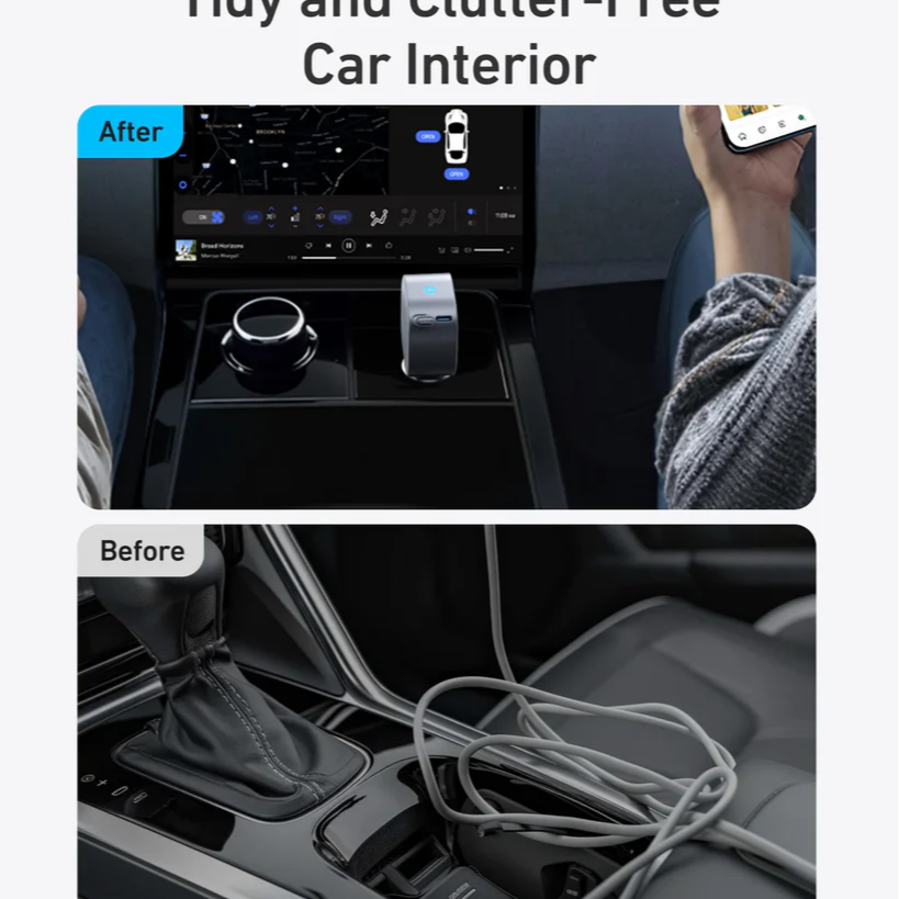 Anker Nano 75W Usb-C Car Charger With Built-In Retractable Usb-C Cable A2738