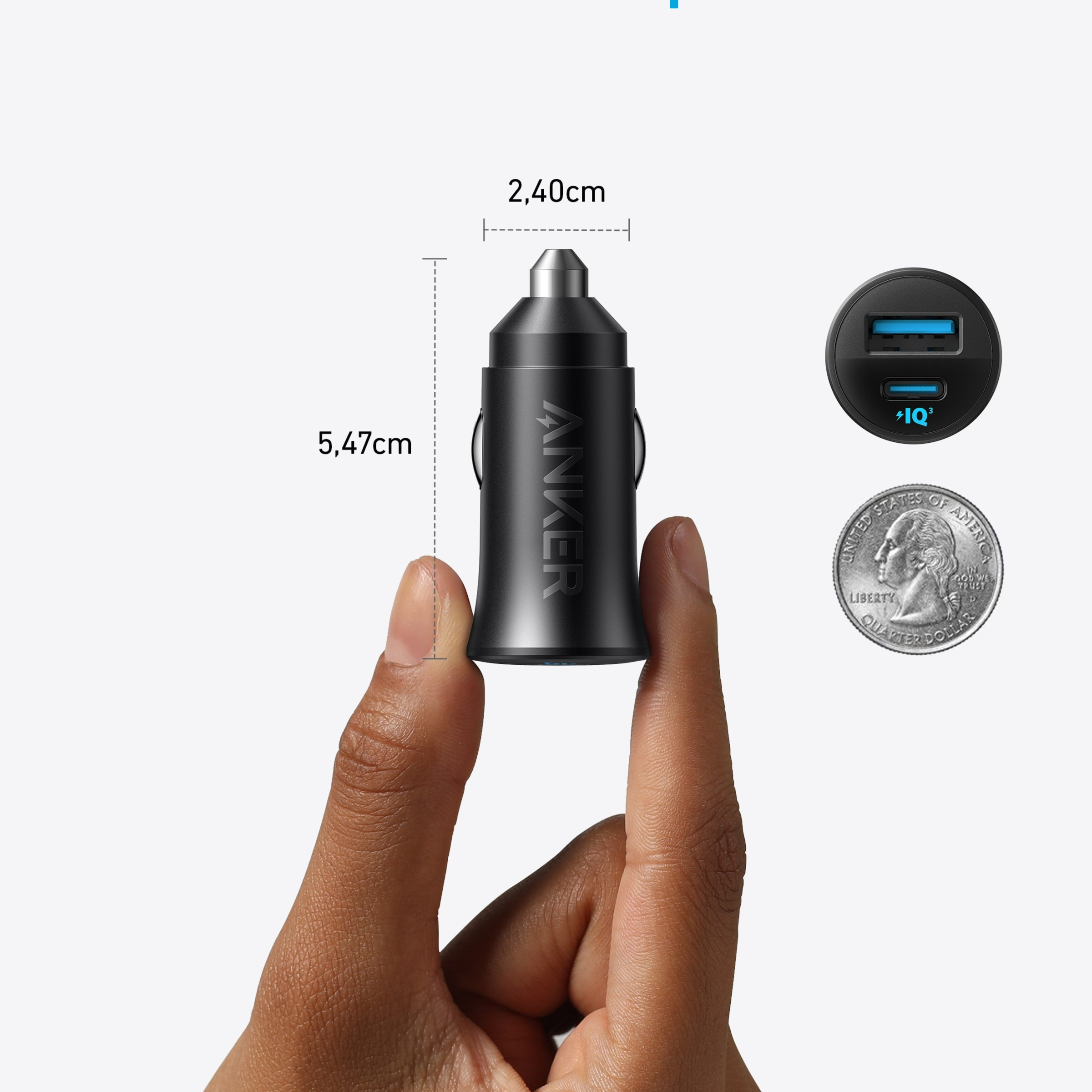 Anker Car Charger (30W, 2 Ports) A2741H11