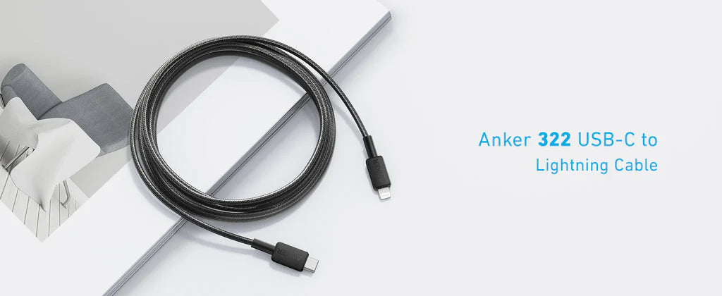 Anker 322 Usb-c To Lightning Cable 10ft Braided A81B7H11