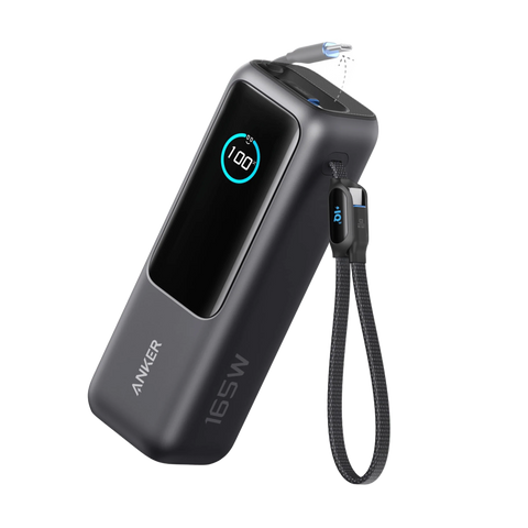 Anker Zolo Power Bank 25K 165W Built-In And Retractable Cables A1695H11