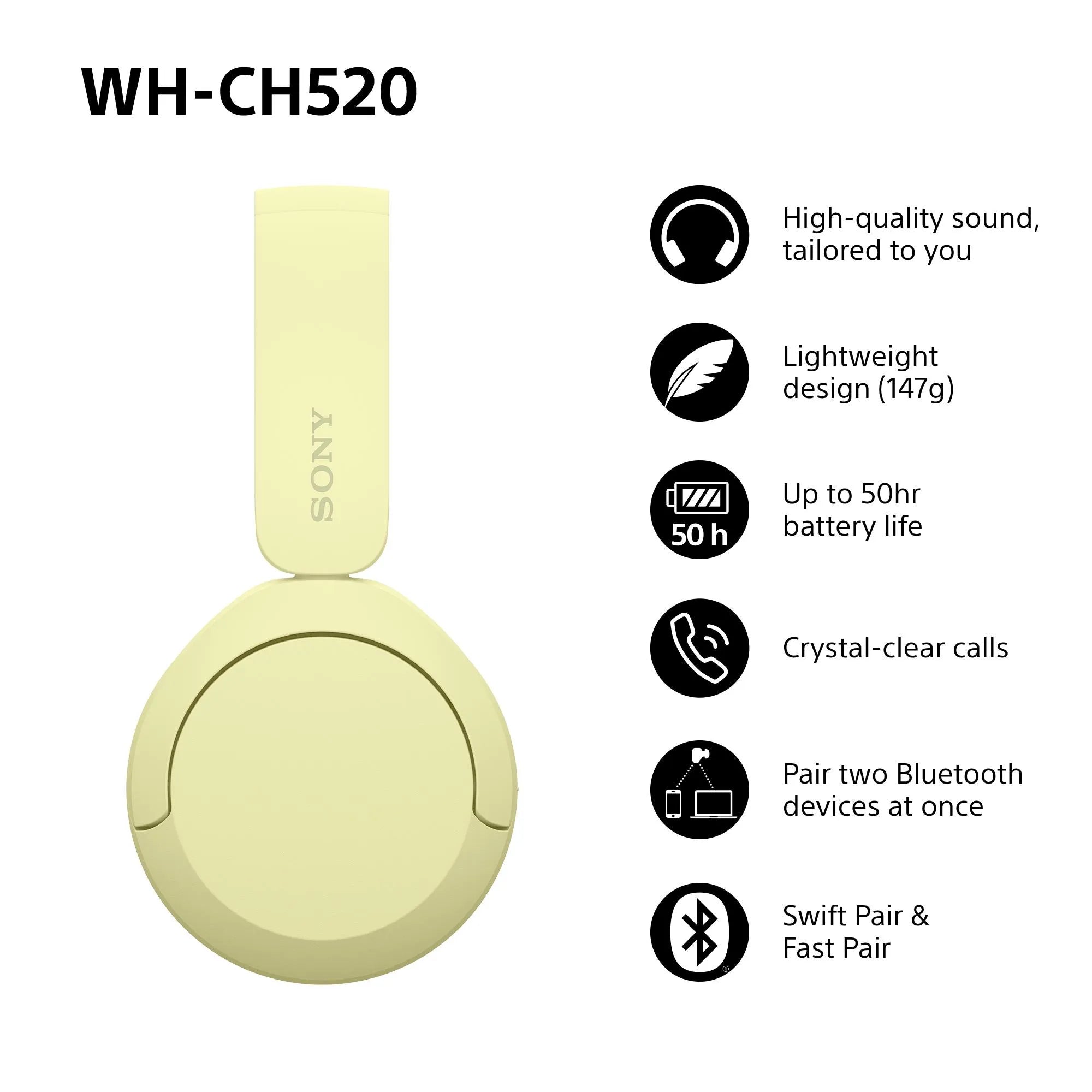 Sony WH-CH520 Wireless Headphones