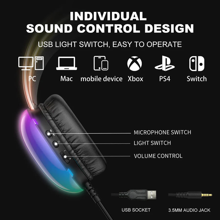 ONIKUMA X25 RGB Professional Gaming Headset