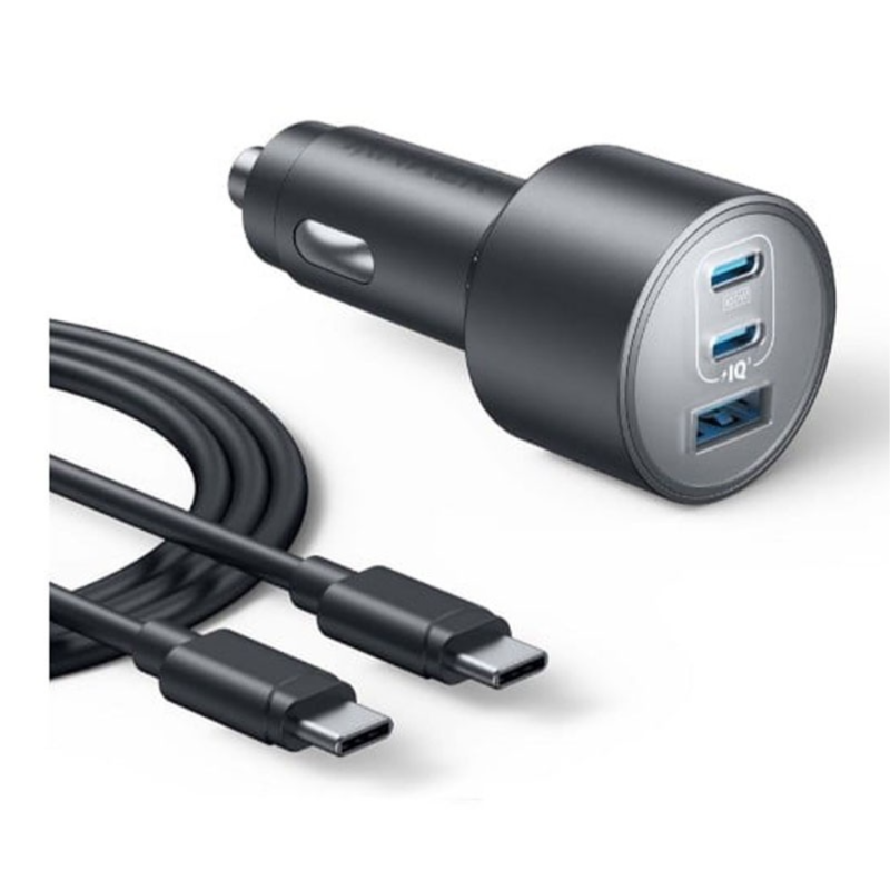 B2737Ha1 Anker Nano Car Charger 167.5W 3 Ports With C To C Cables